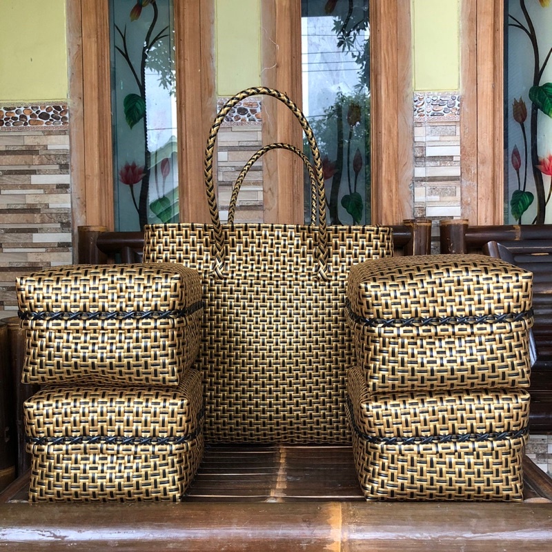 tas jali premium Tas set keben 4 harga promo/ set keben bali / canang sari / tas plastik murah / can