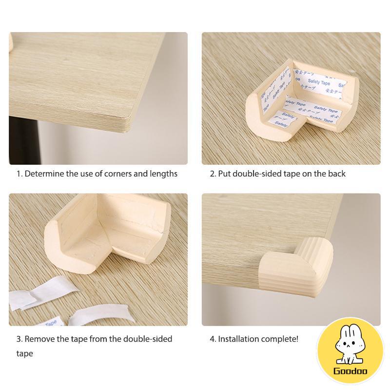 Meja Silicone Corner Protector Sticker Corner Guard Baby Safe Silicone Cushion Protector Table -Doo