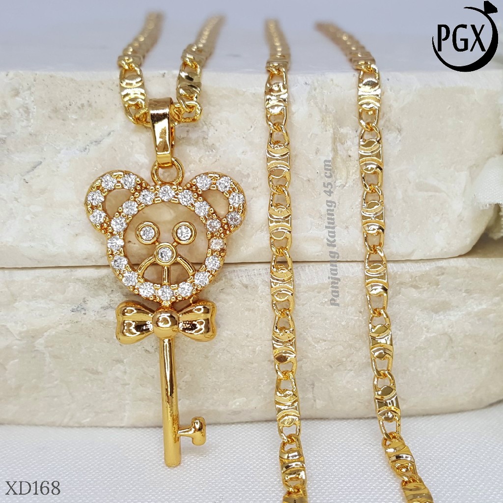 PGX Kalung Wanita Xuping Aksesoris Fashion Perhiasan Lapis Emas XD168