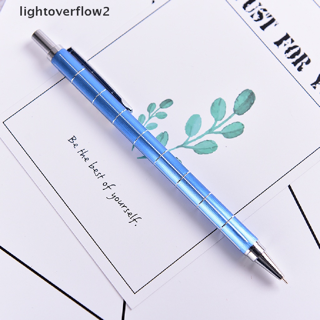 (lightoverflow2) Pensil Mekanik Otomatis 0.5mm Bahan Metal Untuk Menulis / Menggambar