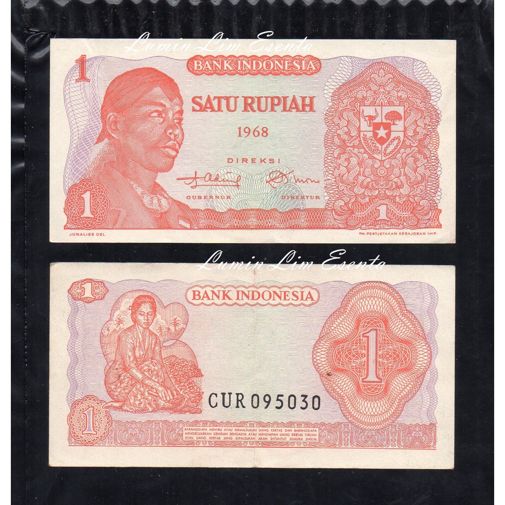 BL4209 Per 1 Lembar 1 Rupiah Soedirman Tahun 1968 Ready Uang Kuno
