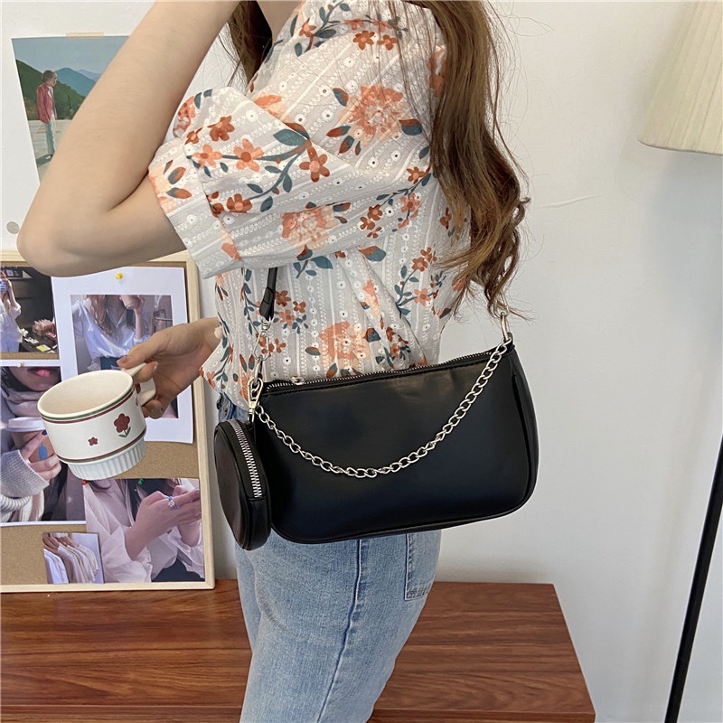 PINK MALL-Tas Wanita /Tas Selempang Tas Fashion/Bag 2 in 1/Tas waist bag/2022