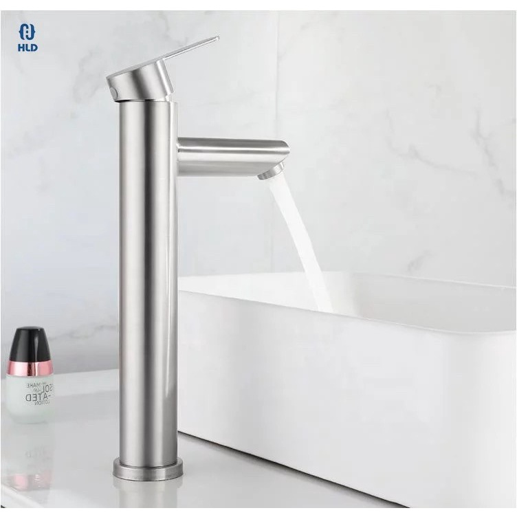 Kran wastafel Stainless 304 Jumbo TINGGI 6006-Keran air gede minimalis washtafel stenlis sus304 basin faucet gede dingin