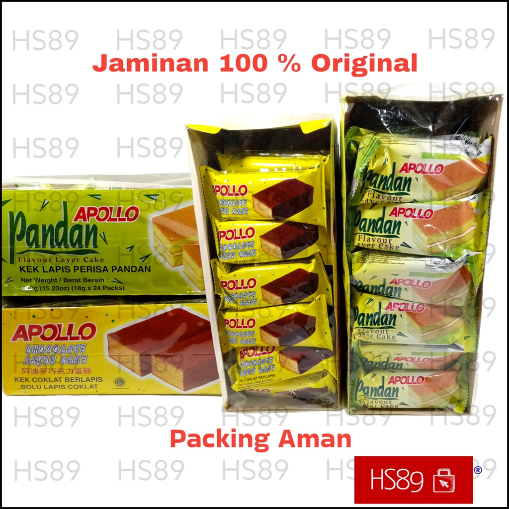 Apollo Cake / Apollo Pandan 18gr - Apollo Layer Cake Malaysia