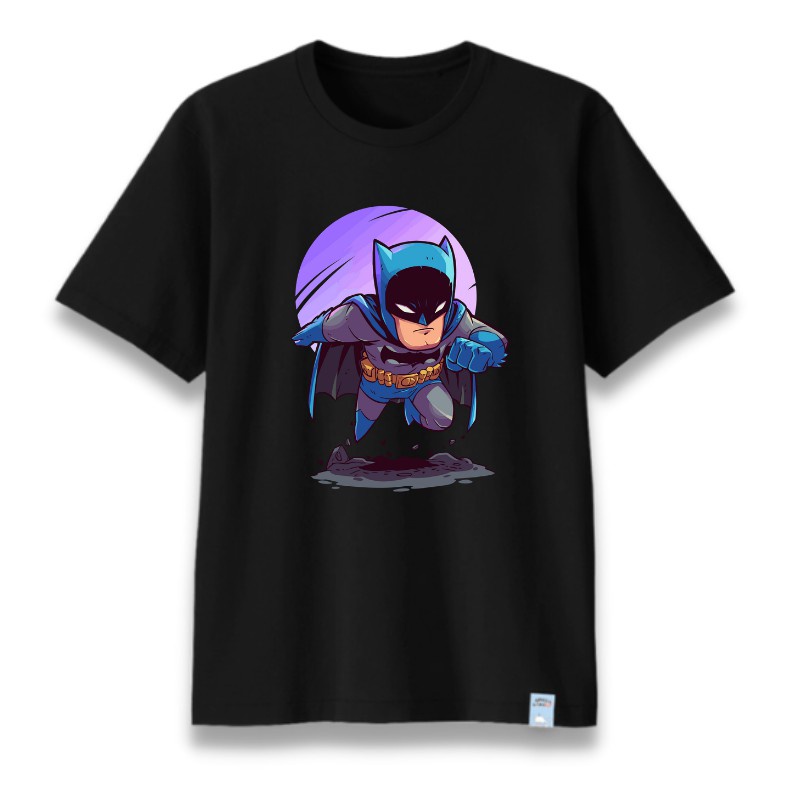 Baju Kaos FLASH X BATMAN Anak Usia 1-12 Tahun Bahan Combed 30s Warna Putih Hitam Benhur