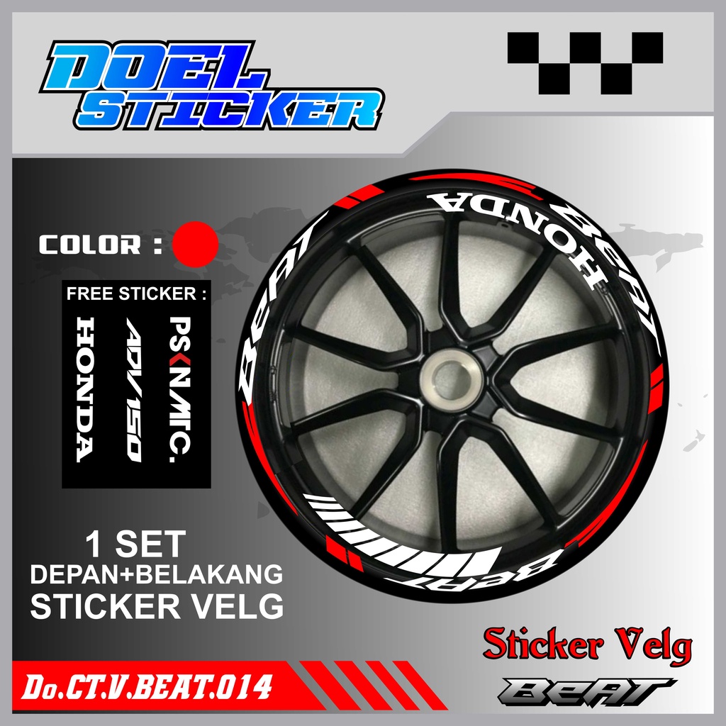 STICKER CUTTING LIST VELG HONDA BEAT VARIASI MOTOR DOEL 014