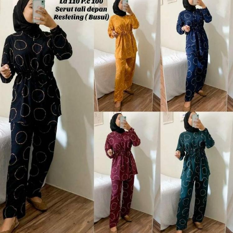 UA.18Oc22p • SETELAN TIE DYE PAJAMAS TIE DYE SET LENGAN PANJANG SERUT DEPAN RESLETING BUSUI