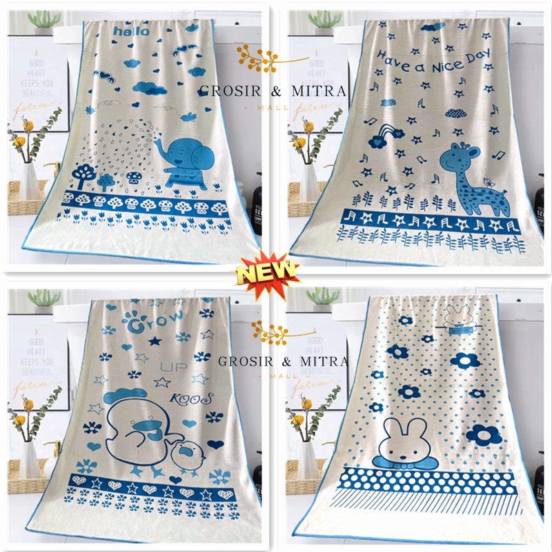 Handuk Bayi Unisex Handuk Anak Handuk Microfiber Lembut Daya Serap Tinggi 50X100cm  Dan 60x120cm Perlengkapan Kamar Mandi Handuk Mandi Anak Baby Lembut Handuk Murah Washlap Bayi Baby Putih