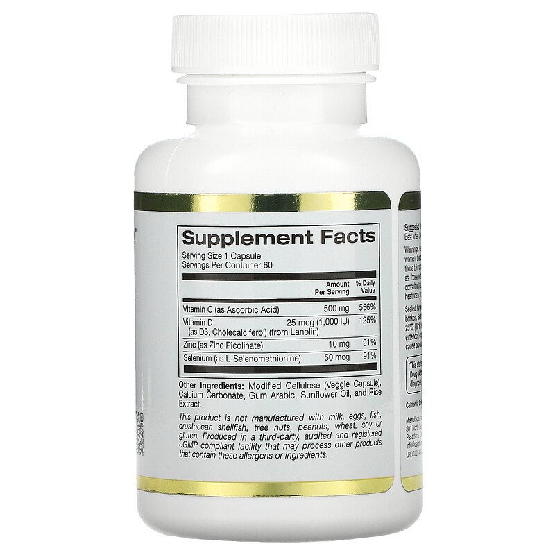 California Gold Nutrition Immune 4 Immune System Support 60 VegCaps