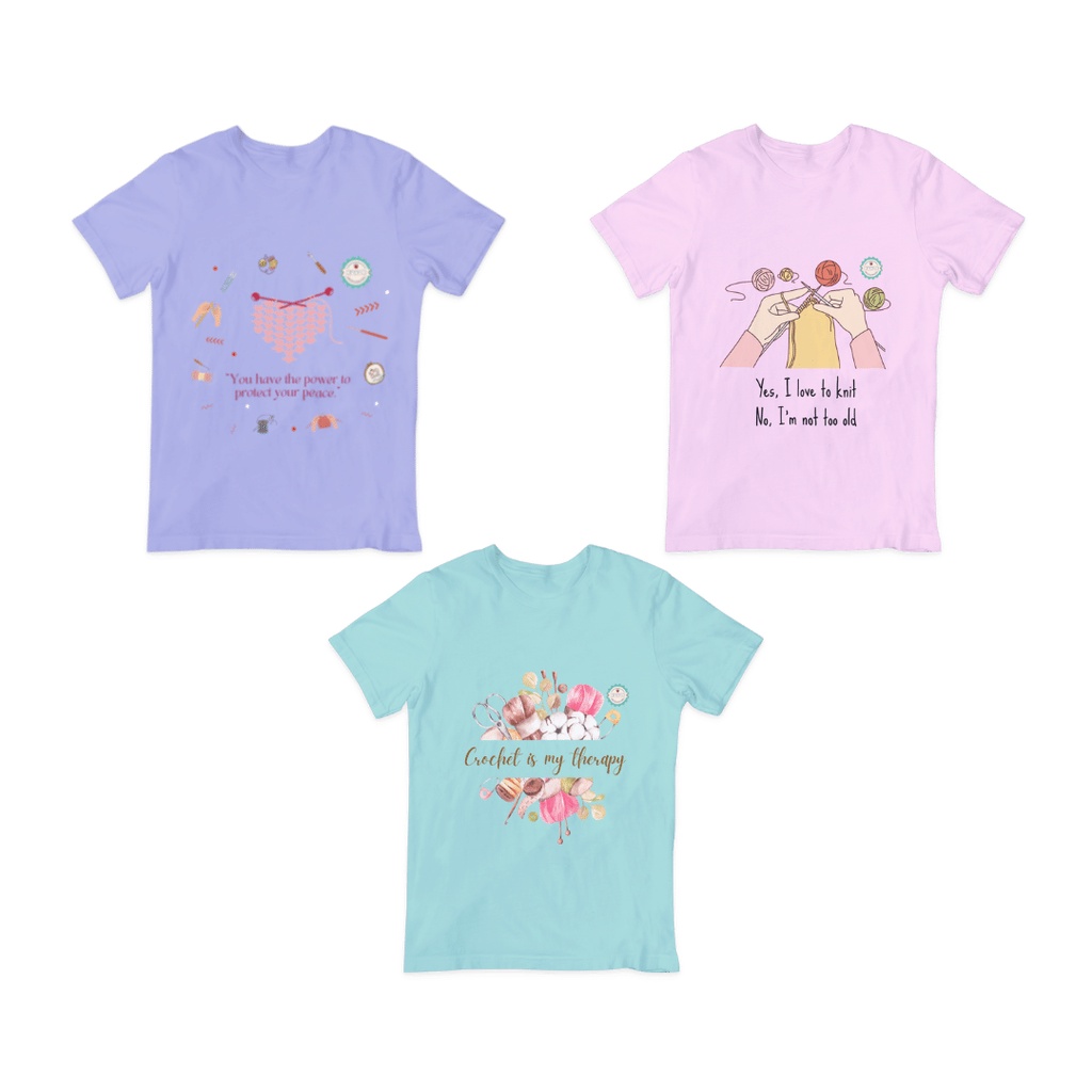 Baju Kaos T-Shirt Aneka Benang All Size Ukuran L