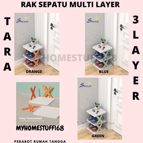 RAK SEPATU MODEL LIPAT PORTABLE / MULTI LAYER SERBAGUNA MAX 5 LAYER