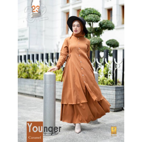 Younger Caramel Tunik S Abaya S by Kyana Hijab