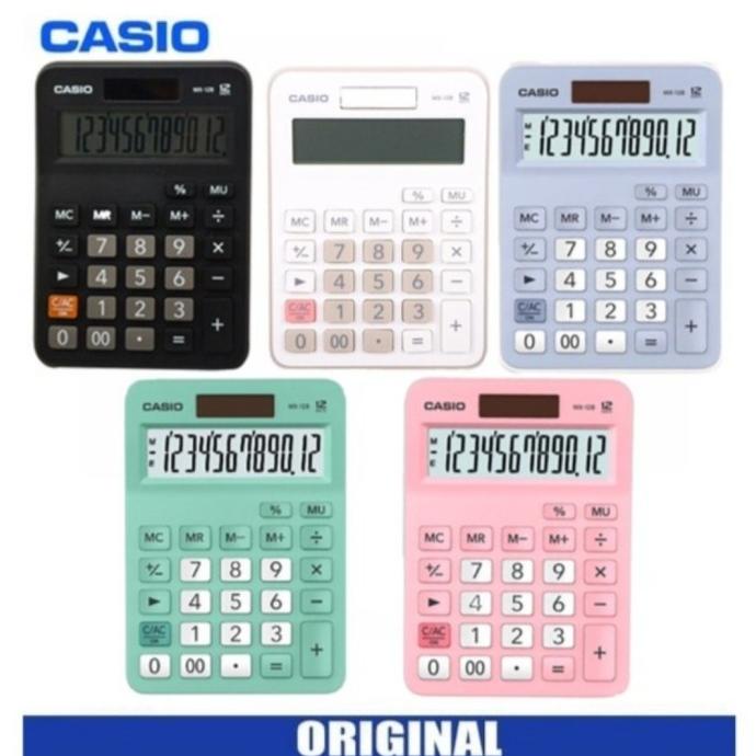 

Kalkulator CASIO MX-12B Colorful Calculator Desktop Stylish Warna ORI