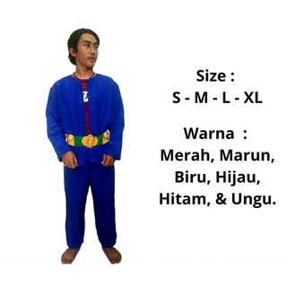 BAJU PANGSI BAJU SILAT BETAWI SETELAN BAJU PANGSI DEWASA/BAJU CELANA+SABUK