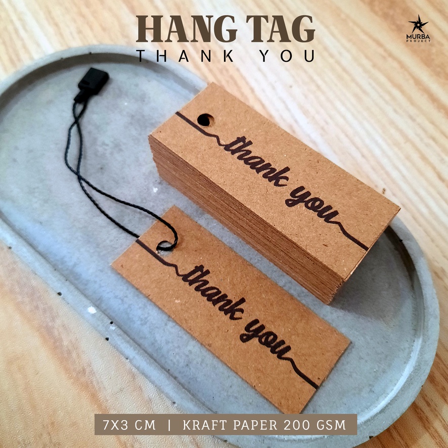 

Hangtag Thank You | Label Terima Kasih Rustic isi 100