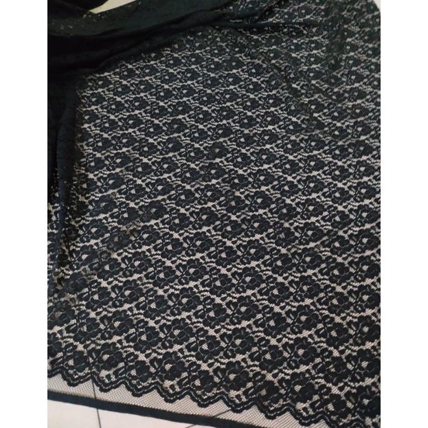 kain/bahan brokat husus hitam