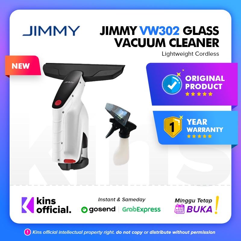 JIMMY VW302 Portable Handheld Cordless Window Glass Vacuum Cleaner