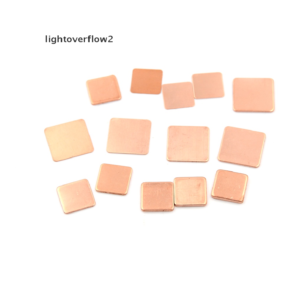 (lightoverflow2) 10pcs Plat Tembaga Thermal Pad Untuk Laptop (ID)