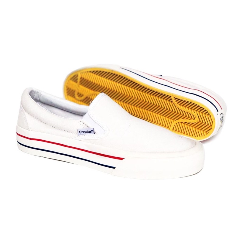 Sepatu Slip On Corvaluefootweaer Salvador offwhite merahbiru