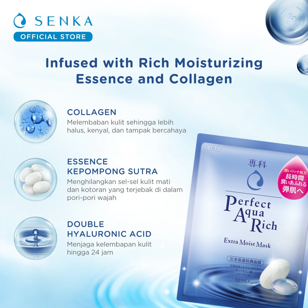 SENKA PERFECT AQUA RICH MASK - MASKER WAJAH