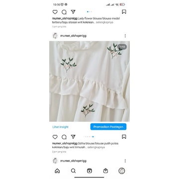 Odilia blouse/blouse putih polos kekinian/baju wnt trmurah