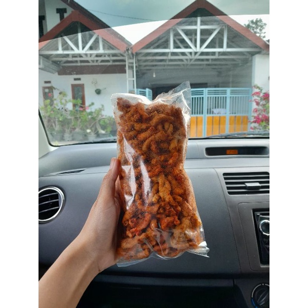 

usus crispy pedas daun jeruk bumbu basah 250gram