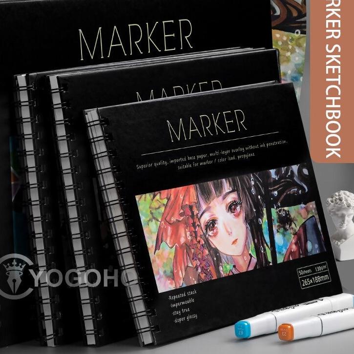 

EXCLUSIVE!Marker Pad 50 Sheets 130g Professional No Penetration Paper Sketchbook|SQ2