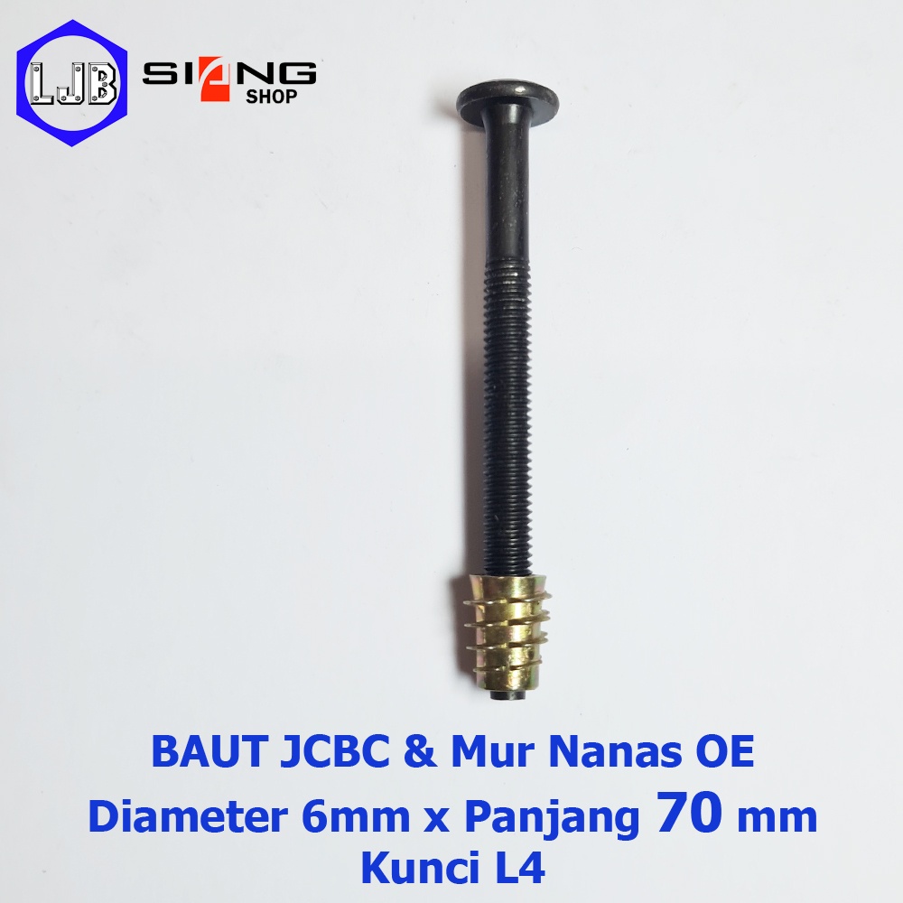 Baut JCBC M6 panjang 3 sd 7 cm dan Mur Nanas OE (13mm) Furniture, Dipan, Knockdown dll