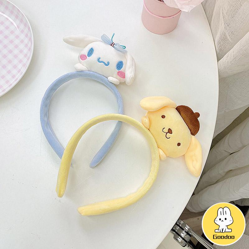 Ikat Kepala Cinnamoroll Anjing Melodi Mewah Tiga Dimensi Kartun  Wajah Mencuci Aksesoris Rambut -Doo