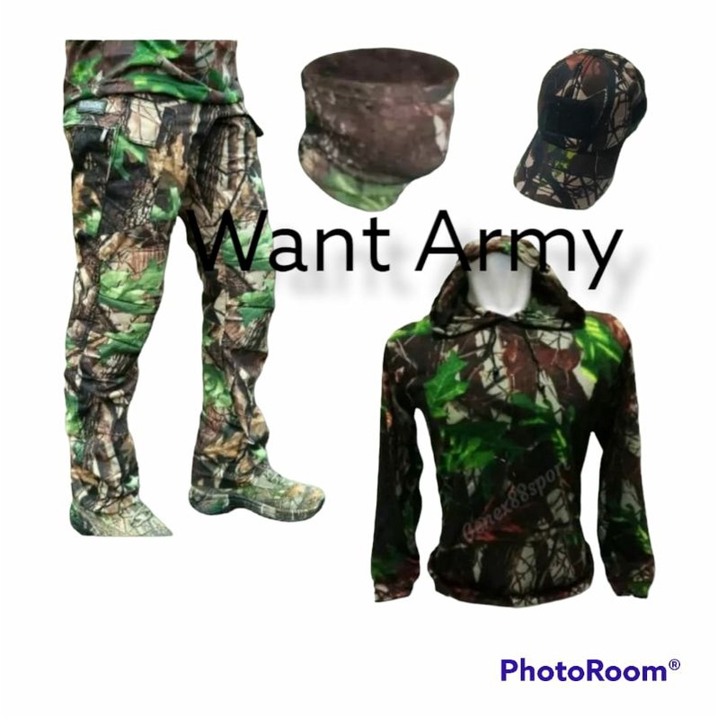 Baju camo perbakin/setelan camo perbakin hunting satu set