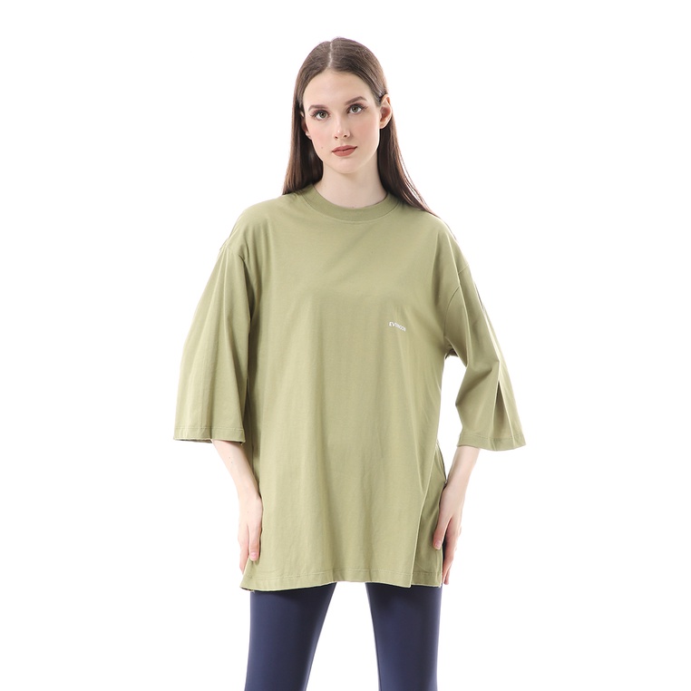 Wina Kaos Atasan Wanita Polos Basic Oversize - Sage Green