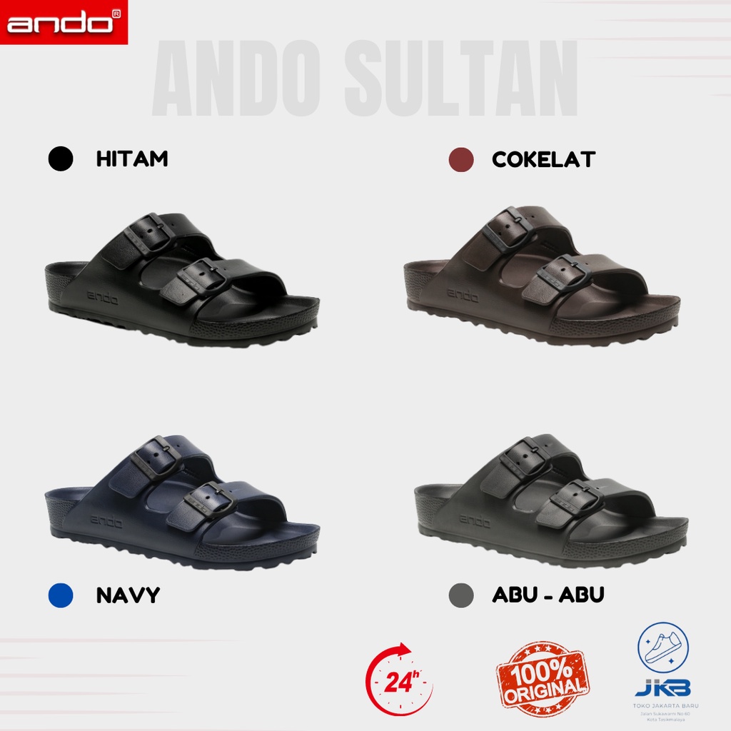 Sandal Selop Pria ANDO Sultan ORIIGNAL - Sandal Karet Casual Pria Dewasa