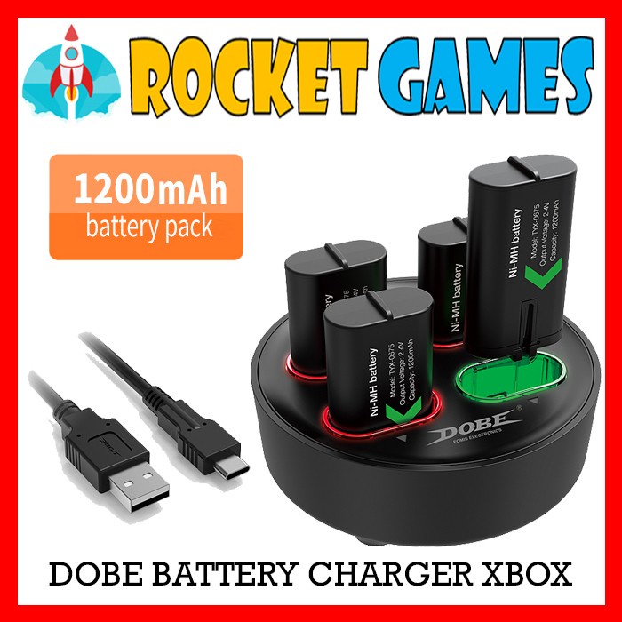 Baterai Dobe Battery Charger Xbox Battery Pack Charging Stand Tyx-0645S