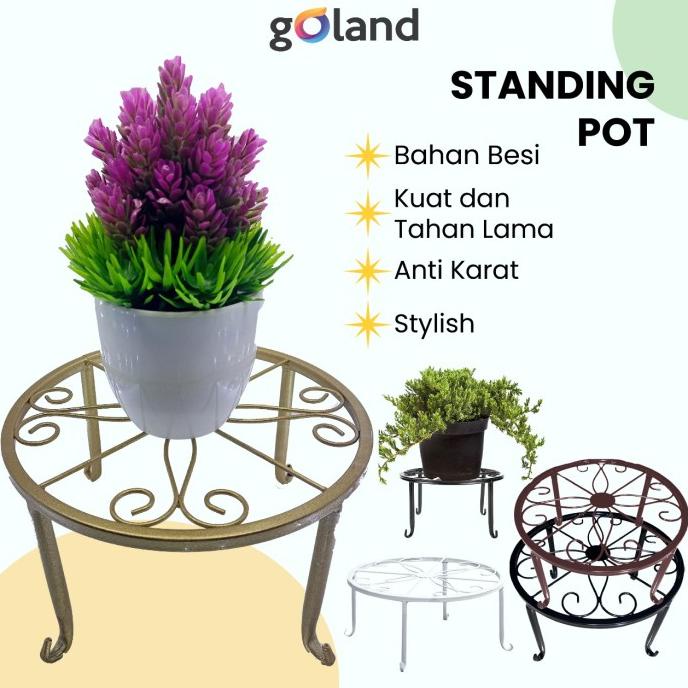 Goland Alas Pot Bunga Besi Stand Pot Bunga Besi Murah