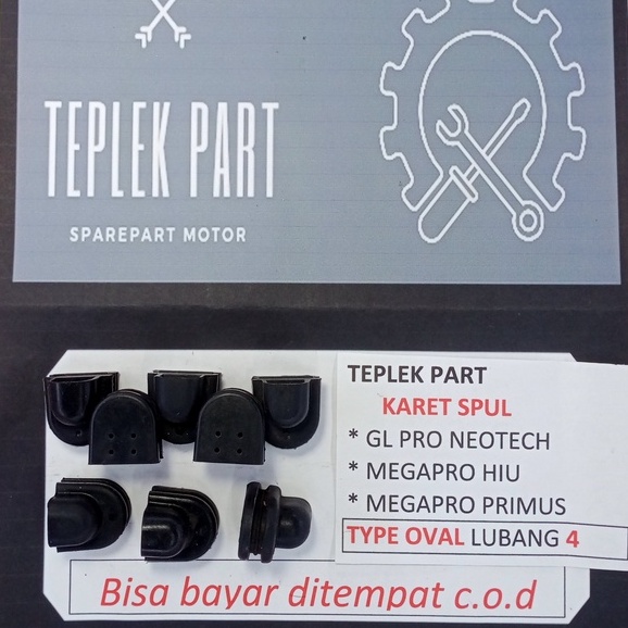 Karet Spul Megapro Gl Pro Neotech LUBANG 4 TYPE OVAL/Karet Spull Megapro/Karet Kabel Spul Gl Pro Meg