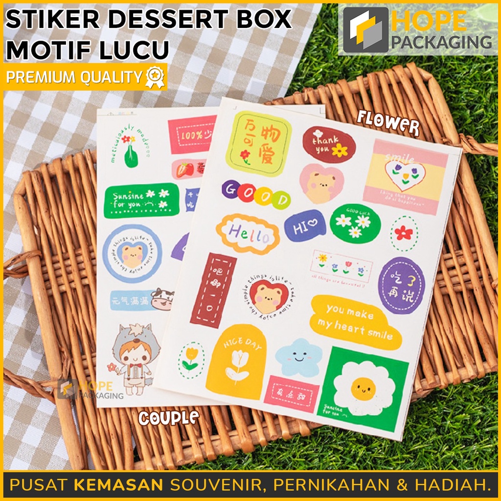 Sticker Dessert Box Motif Lucu / Stiker Motif Lucu Cute / Sticker Journal Buku Properti Foto