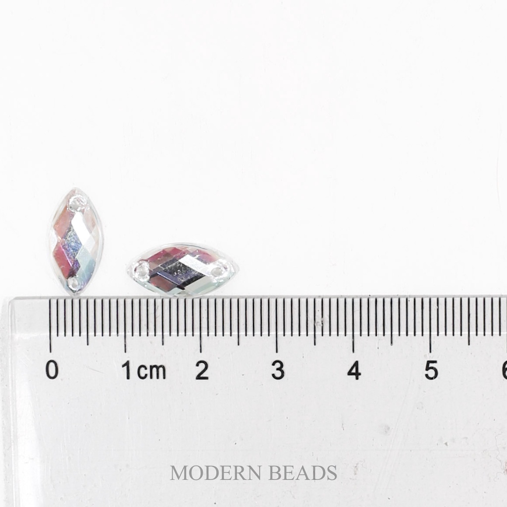 [1/2 LUSIN] Payet / Diamond Kristal Akrilik / Acrylic AB / Pelangi Grade A Mata 5x10mm , 7x15mm