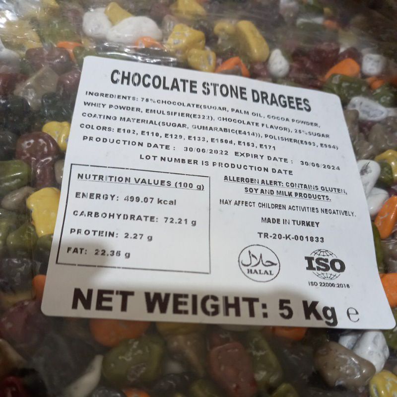 Coklat Kerikil Turki 5 kg/Turkey/Chocolate Stone/Coklat kerikil enak murah/Oleh Oleh Haji Umroh distributor jakarta nawidashopjkt