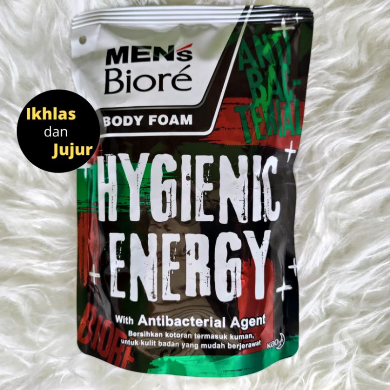 Mens Biore Hygienic Energy 400 ml Sabun Mandi Refill