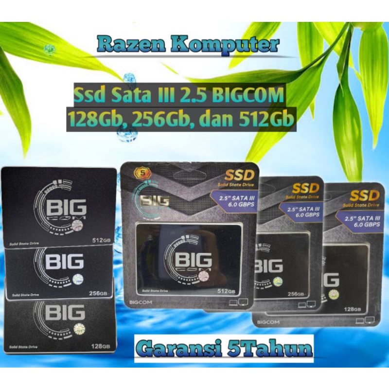 BIGCOM SSD 2.5 512Gb / 256Gb / 128Gb Sata III Garansi Resmi 5Tahun