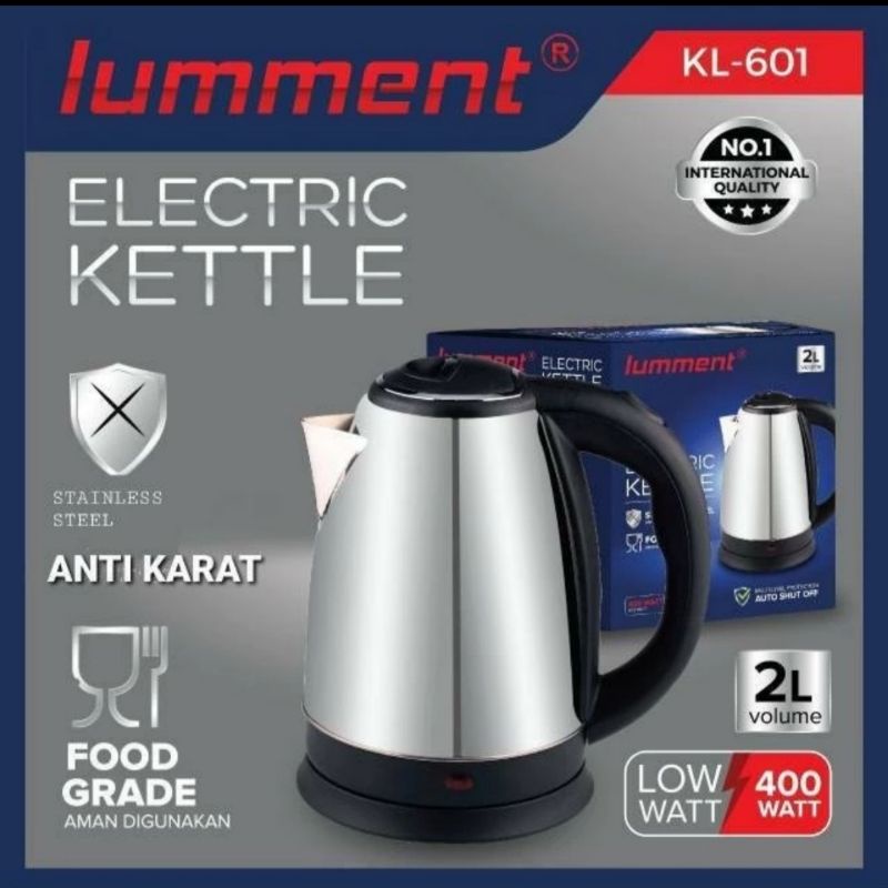 TEKO LISTRIK / ELECTRIC KETTLE LUMMENT KL-601 STAINLESS STELL 2 LITER