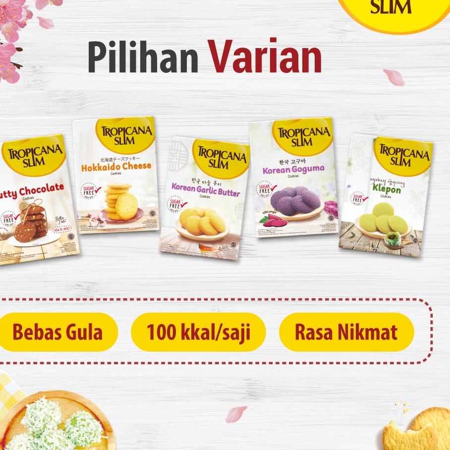 

CodeQ6c6B--Triple Pack - Tropicana Slim Klepon Cookies (5 Sachet) - Snack Bebas Gula, 100 Kalori
