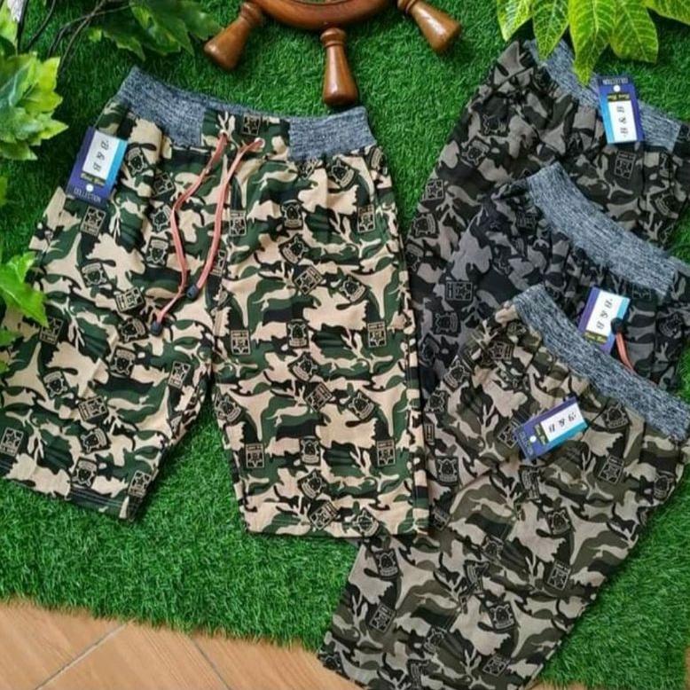 [VA.18Oc22ᴱ] Celana chinos pendek dewasa motif doreng