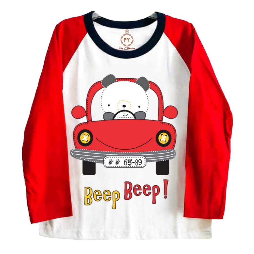 Rdkidzid Kaos Anak Laki Laki Lengan Panjang Baju Anak Laki Lengan Panjang Atasan Anak Laki Beep Beep