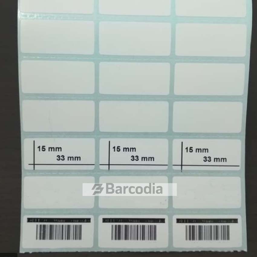 LABEL BARCODE 33X15 MM 3 LINE STIKER THERMAL 33 X 15 MM CORE 1&quot; INCH