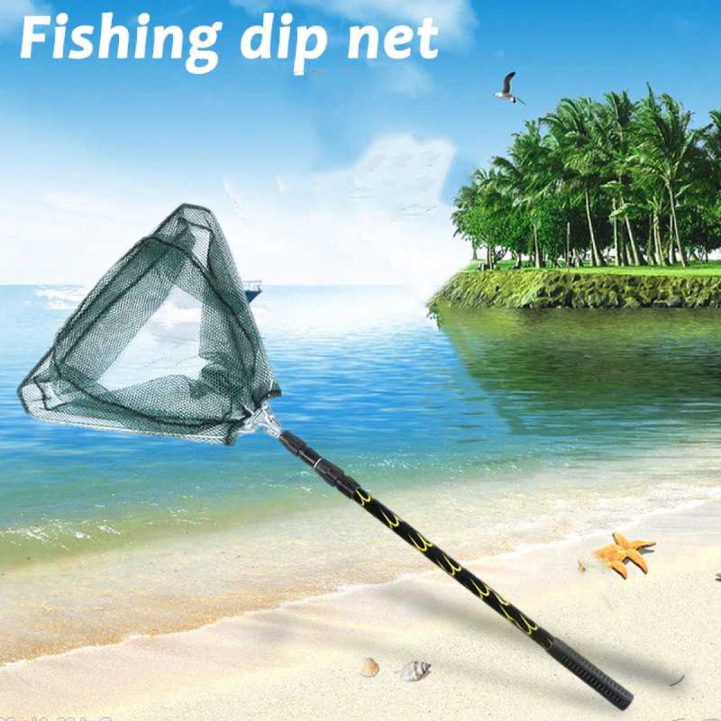 Gmarty Jaring Seser Pancing Ikan Triangle Shape with Rod 1.5M