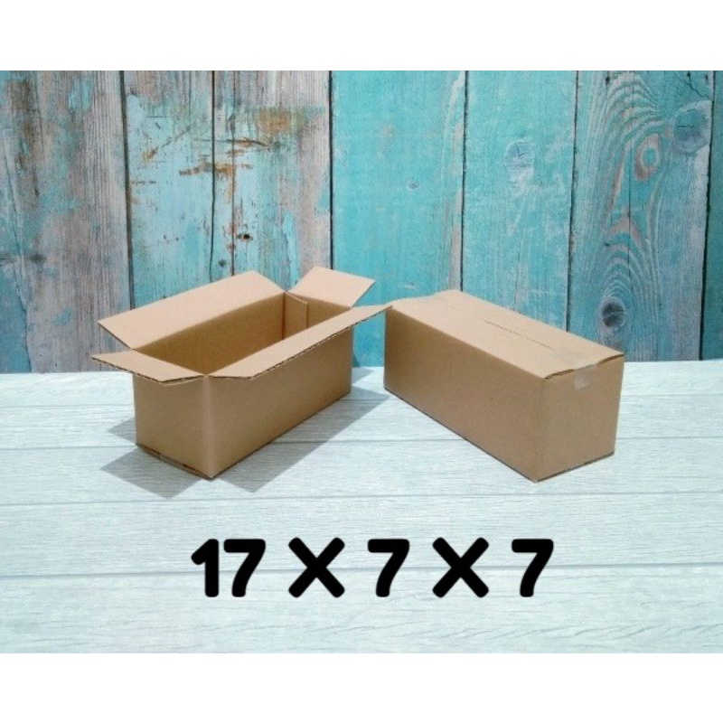 

Kardus/karton/box Ukuran 17x7x7 cm Single wall polos