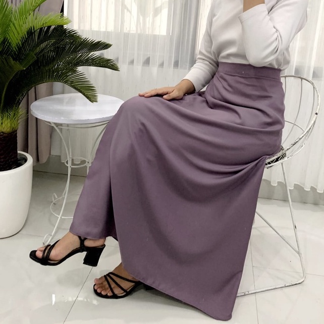 ROK SKIRT POLOS MAXI A LINE SPAN PREMIUM WANITA / ROK KERJA WANITA / FLARE A-LINE KOREAN STYLE / ROK A LINE POLOS WANITA / GEA SKIRT ROK BASIC