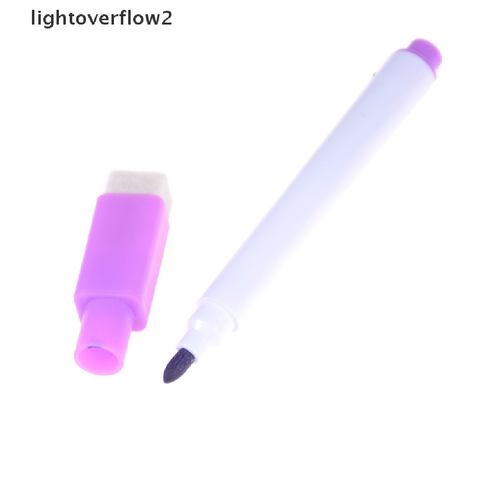 (lightoverflow2) 5pcs / set Spidol Papan Tulis / Jendela Warna-Warni Dengan Penghapus Untuk Kantor