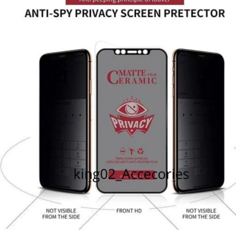 Anti Gores Keramik Anti Spy Matte Samsung A23 A22 A22 4g A23 4g A23 5g A22 5g A32 A32 4g A32 5g A52 A52s A52 5g A52s 5g A72 A72 5g A33 5g A73 5g A33 5g A10 A10s A20 A20s A30 A30s A50 A50s A70 A70s A80 A90 Anti Gores Anti Pecah Full Layar